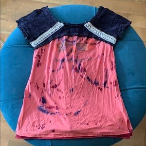 Crochet music tee shirt.